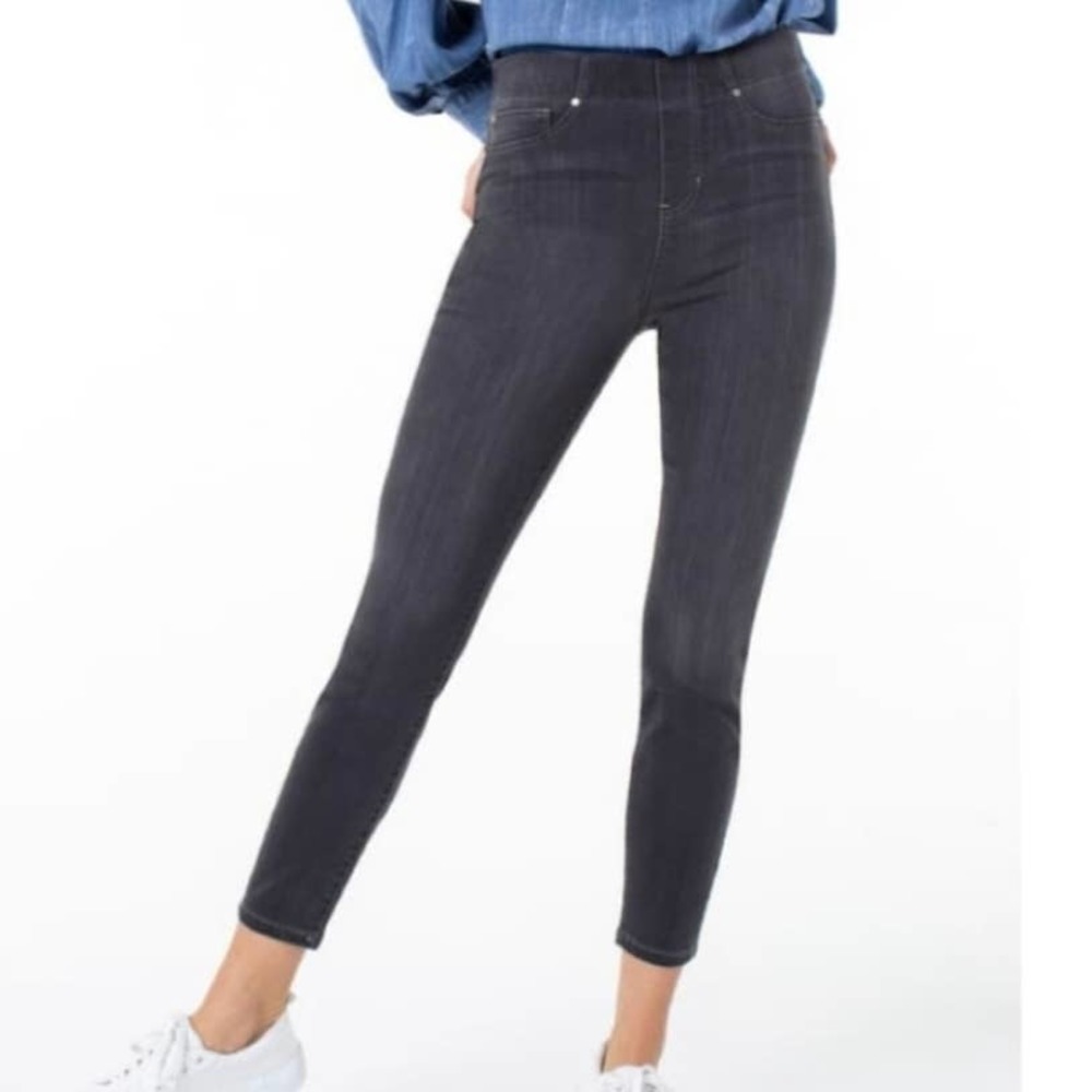 Liverpool High Rise Ankle Pull-On Skinny Jeans Meteorite Gray Women's Size 10 30